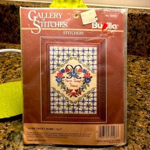 Home Sweet Home Gallery Of Stitches 32403 Bucilla Crewel Yarn, New Sealed